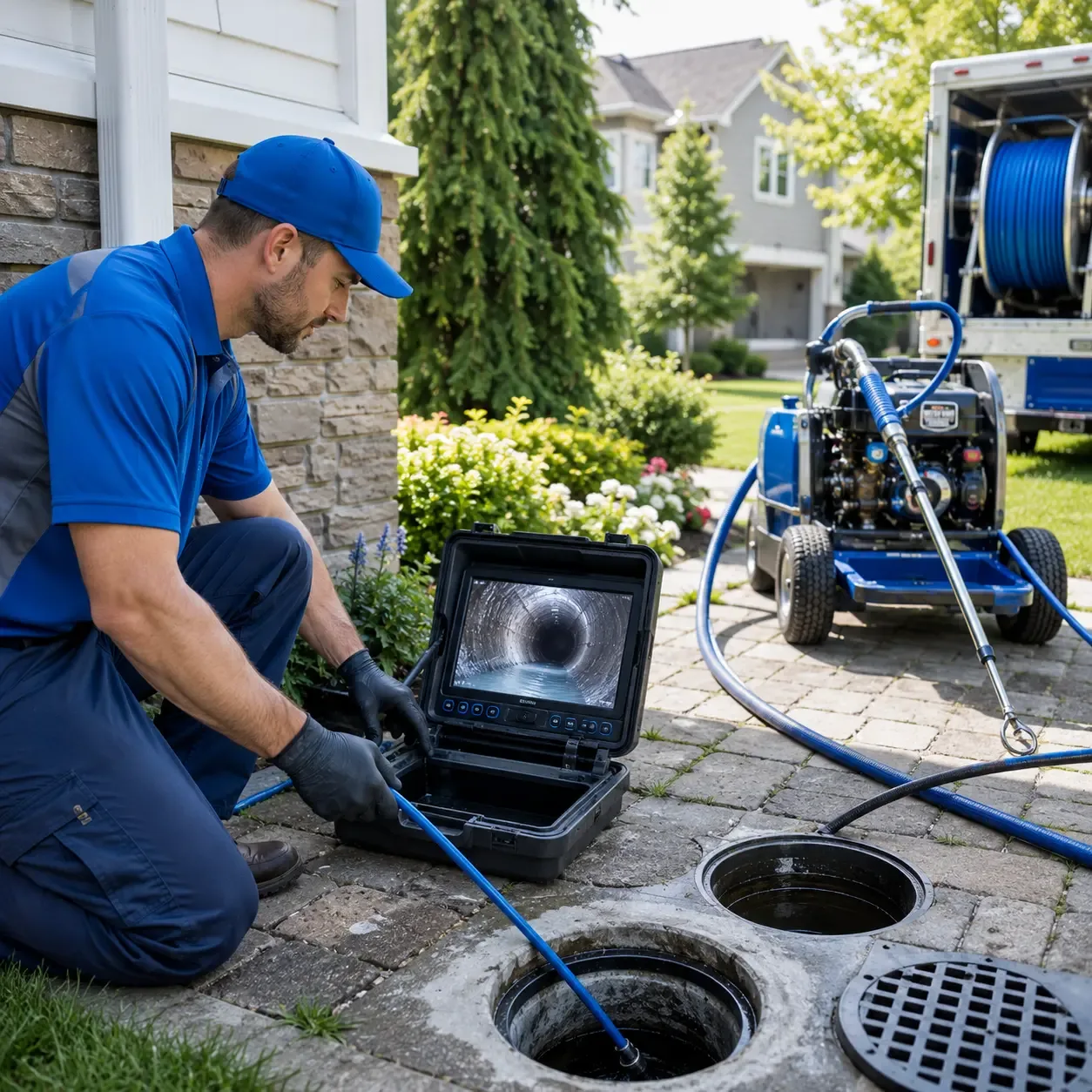 Outdoor drain cleaning professionals serving Neville, OH