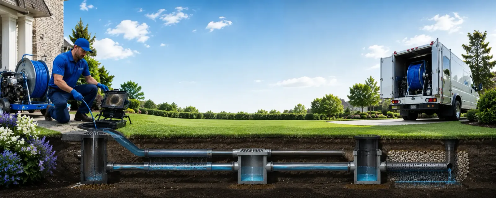 Outdoor drain cleaning information for Neville, OH